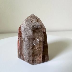 Fire Amphibole Quartz Point Angel Phantom Tower Crystal Natural High Quality